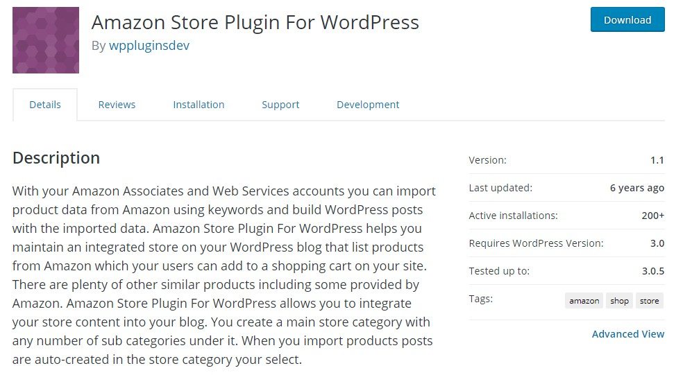 Amazon Store Plugin For WordPress
