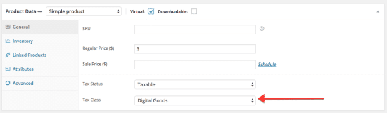 Assigning the Tax Class to Products