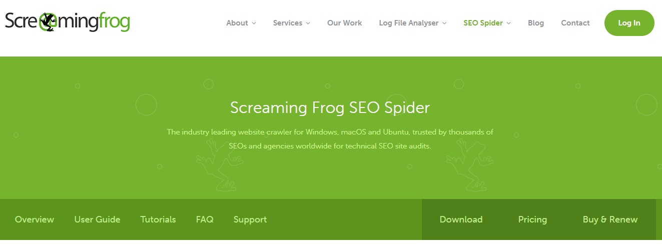 Screaming Frog Broken Link Checker