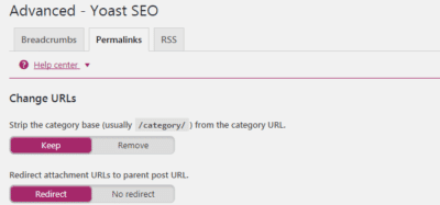 Yoast - Permalinks