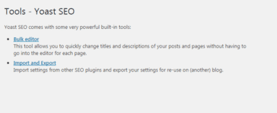Yoast - Tools