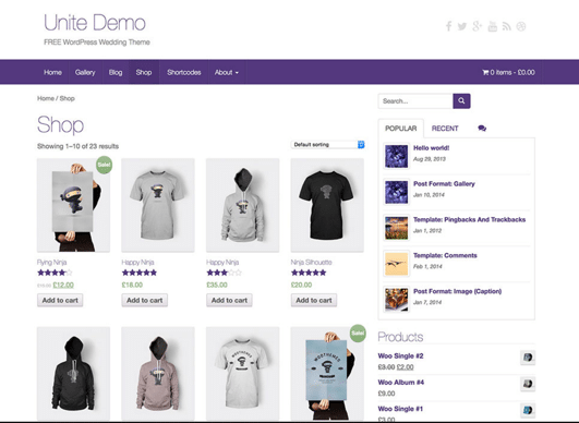 WooCommerce Example Page