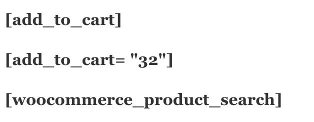 Add to cart WooCommerce Short codes