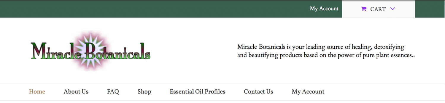 Miracle Botanicals before design