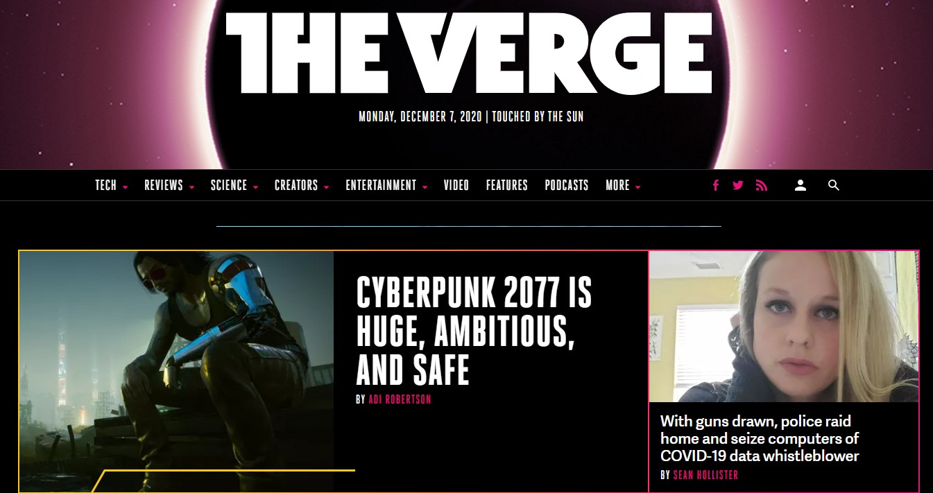 theverge Best Websign Design