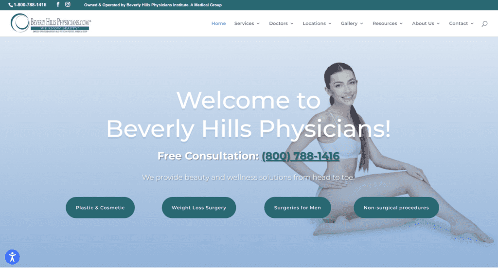 Doctor Website Design - Beverly Hills Physicians