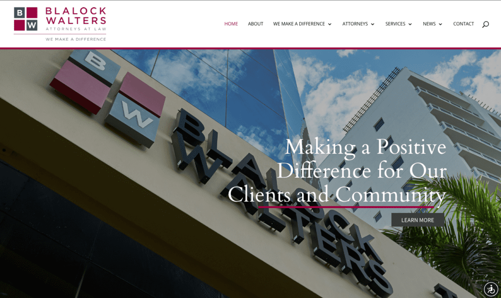 Blalock Walters Law Website Design