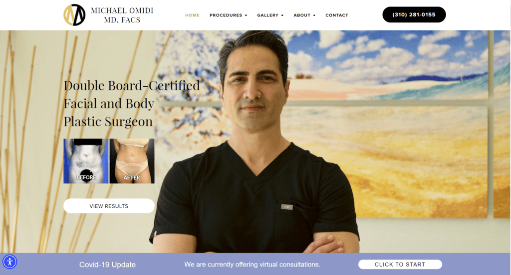 Doctor Website Design - Dr Michael Omidi