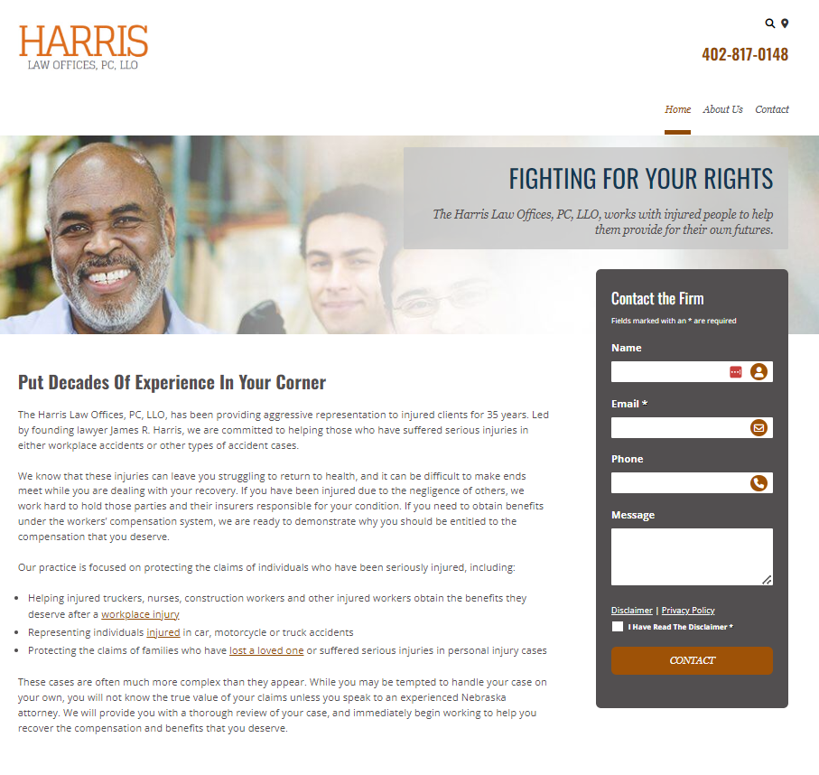 Harris & Co. Law Offices Website Design