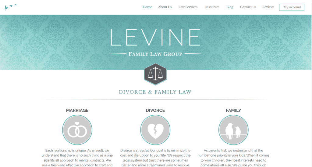 Levine Family Law Group Website Design