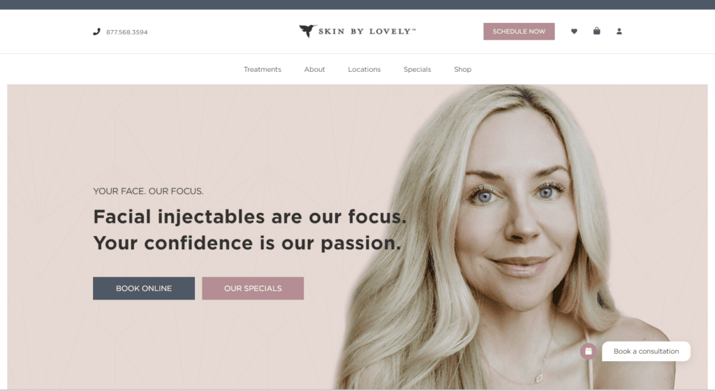 Doctor Website Design - Skin by Lovely