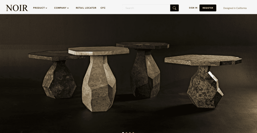 Noir Furniture LA - Website Design