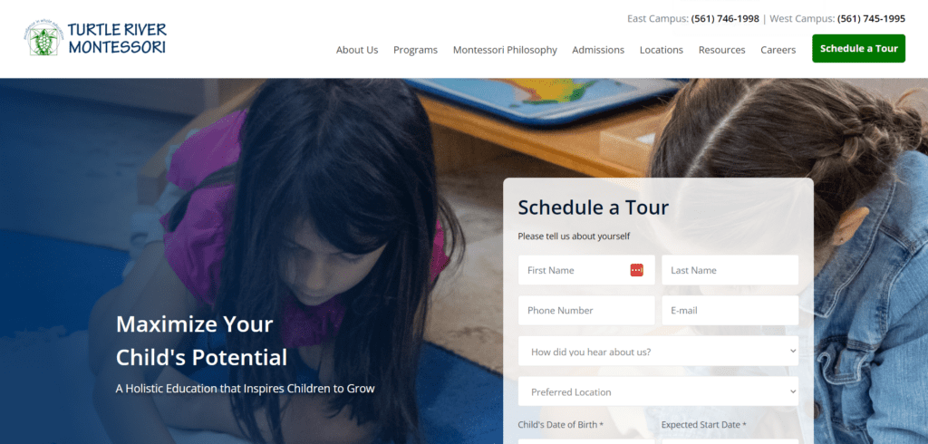 Turtle River Montessori - Website Design