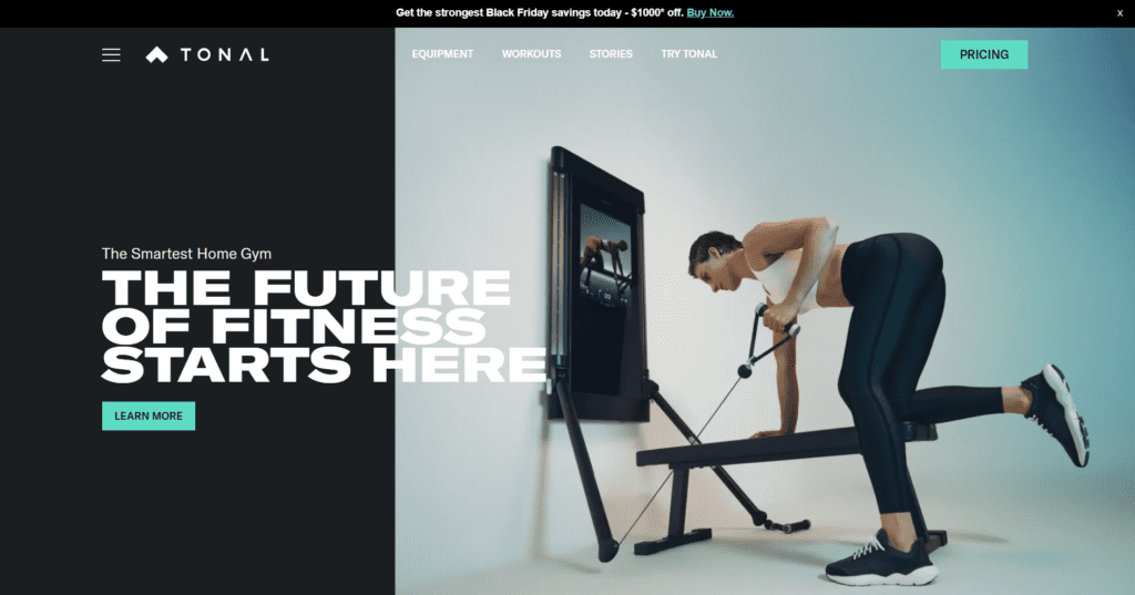 Tonal - Best WooCommerce Website for Fitness Equipment